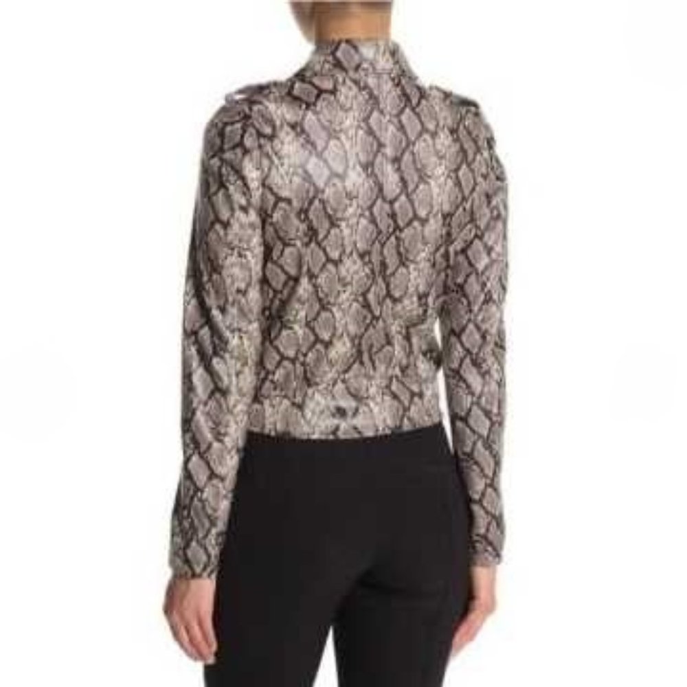 Coffee Shop Medium Python Embossed Faux Leather M… - image 3